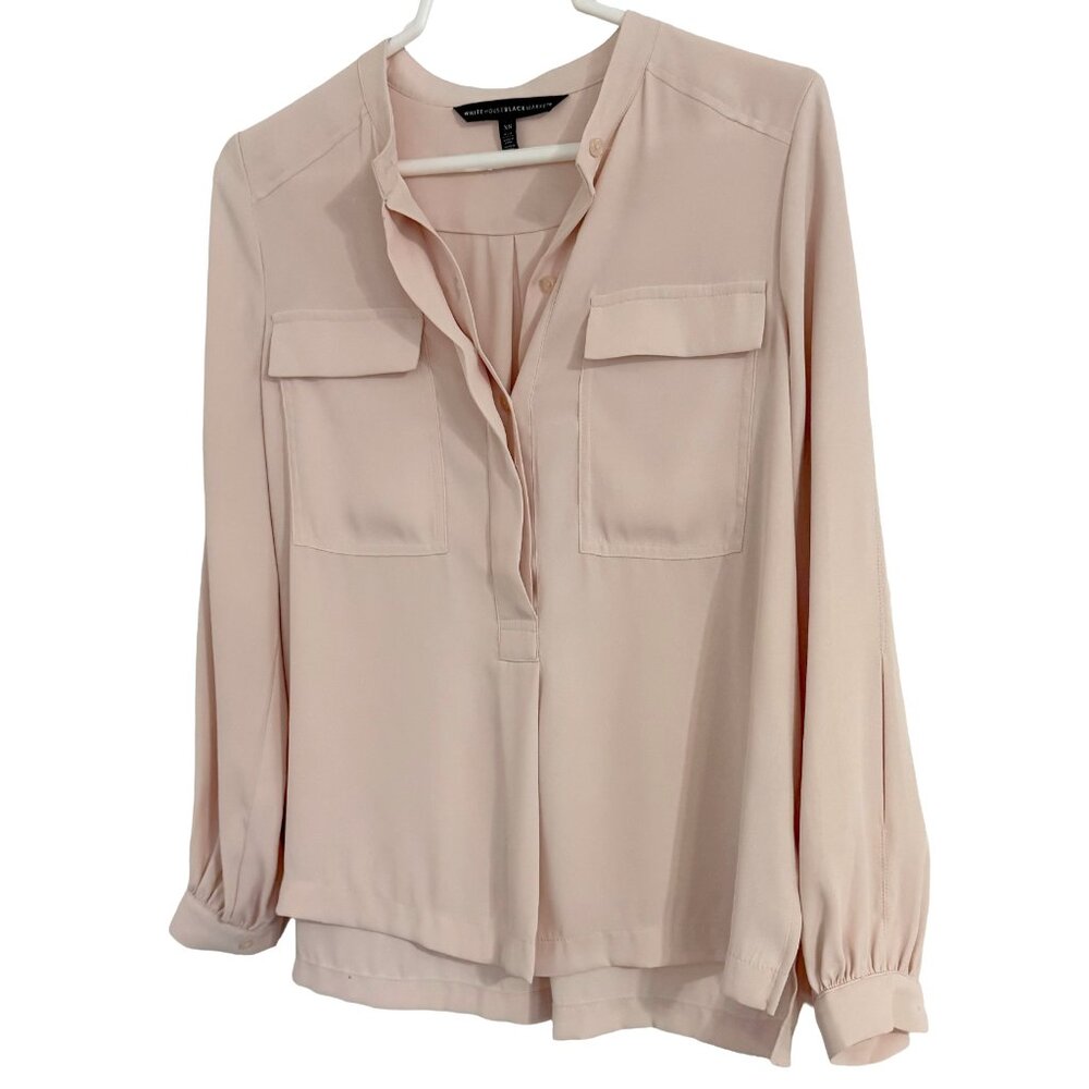 Pink White House Black Market Long Sleeve Blouse